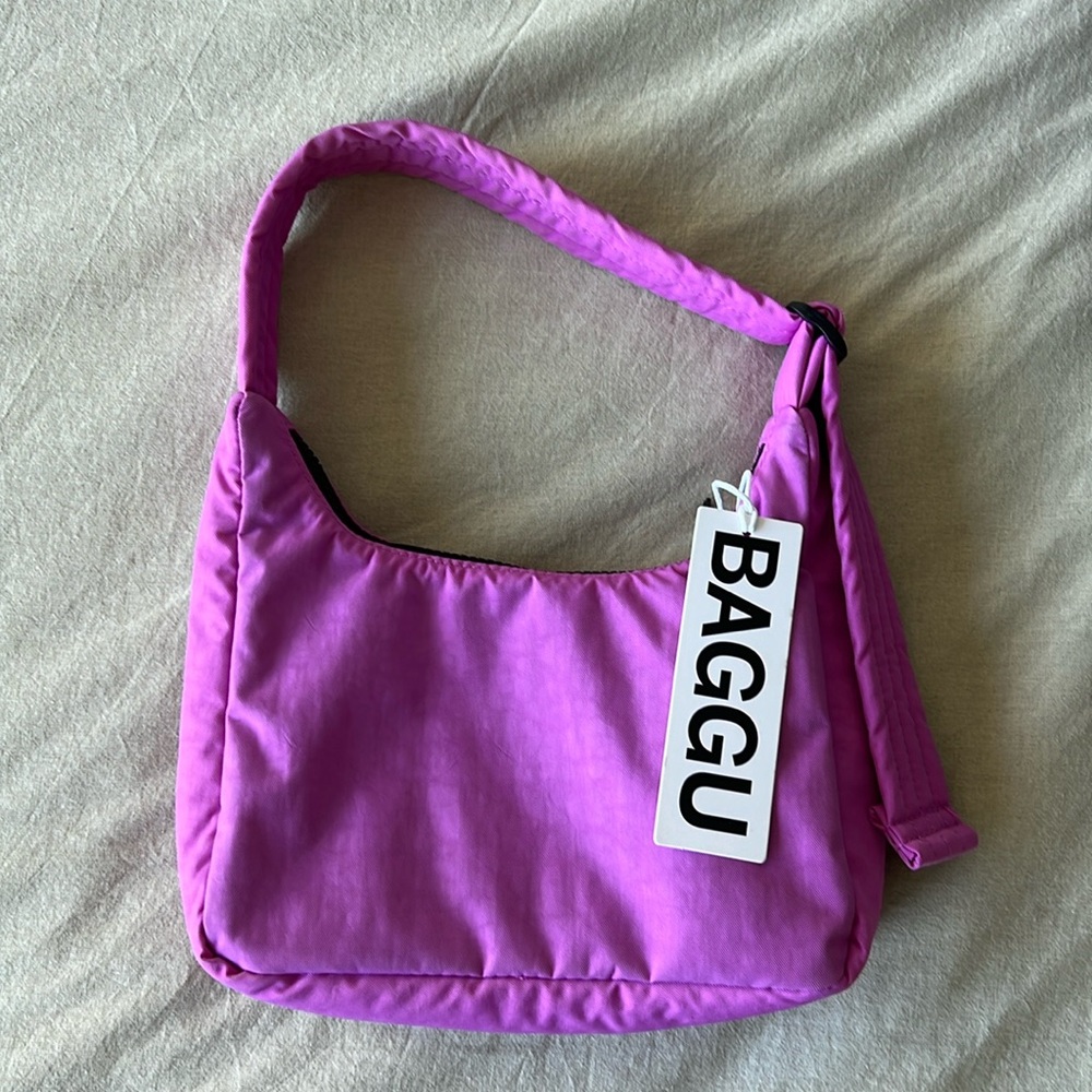 Baggu pink mini nylon shoulder bag